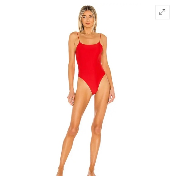 JADE SWIM Trophy One Piece Bikini - Size Small, Color Lava - Picture 1 of 4